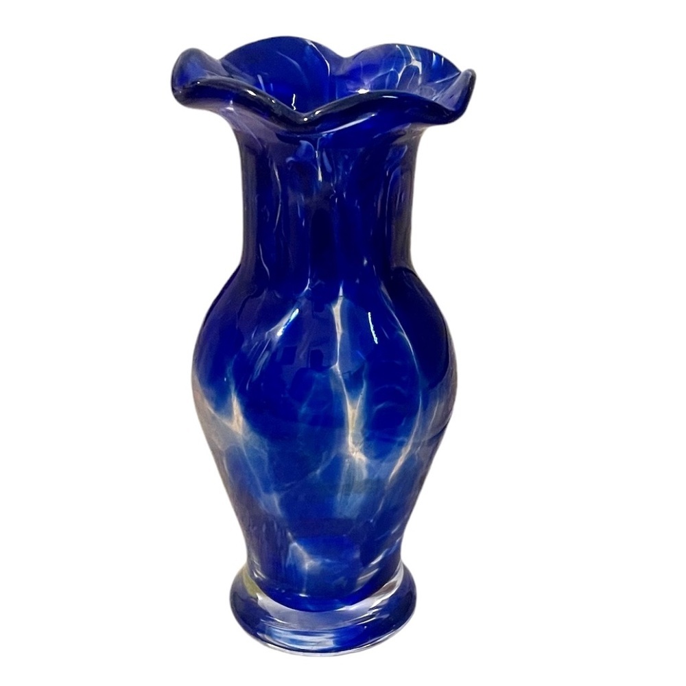 Handkerchief Cobalt Blue‎ Vase